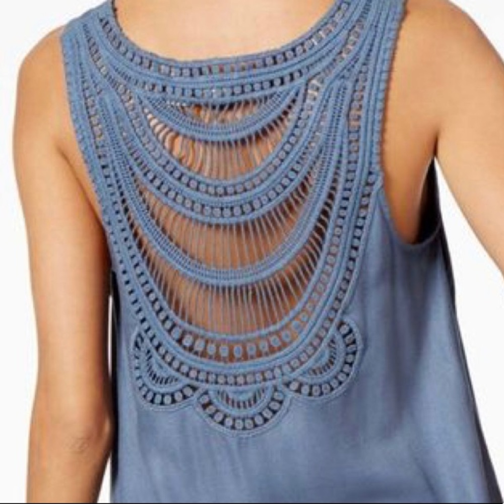 Roxy L  Moonstone soulmate crochet back tank top